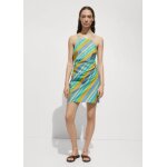 Robe  emmanchures amricaines en imprim rayures