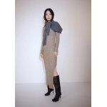 Robe fendue maille ctele