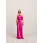 Robe satine maxi - fleur