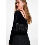 Sac port crois  franges