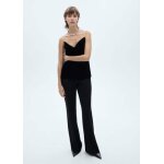 Top velours bretelles strass