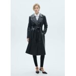 100% leather trench coat with belt