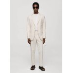 Veste costume slim - fit coton seersucker rayures