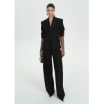 Veste laine revers satinés Veste laine revers satinés