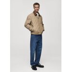 Quilted jacket with corduroy collar