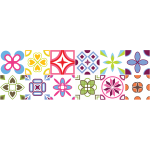 12 stickers carrelages arabesques