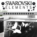 15 cristaux adhsifs 3mm swarovski elements - noir