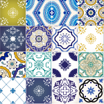 16 stickers carrelages azulejos vintage raffin