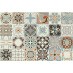 24 stickers carreaux de ciment rumba