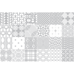 24 stickers carrelages azulejos nuance de gris harmonieux