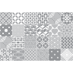 24 stickers carrelages azulejos nuance de gris raffins