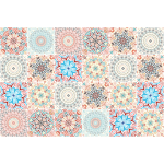 24 stickers carrelages azulejos ornements florales
