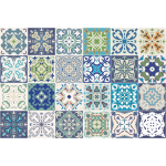 24 stickers carrelages azulejos rumba
