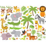 50 stickers animaux et plantes de la jungle 50 stickers animaux et plantes de la jungle