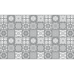 60 stickers carrelages azulejos nuance de gris authentiques