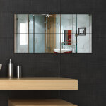 8 stickers miroirs carrs 20x20cm