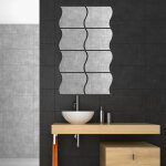 8 stickers miroirs vagues