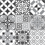 9 stickers carreaux de ciment azulejos luisito