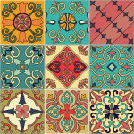 9 stickers carrelages azulejos mosaques orientales
