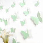 Kit de 36 stickers papillons 3d menthes