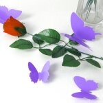 Kit de 36 stickers papillons 3d violets