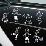 Pack de 30 mini - stickers famille - blanc
