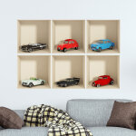 Pack de 6 stickers 3d collection des voitures