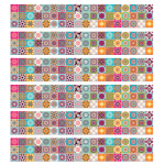 Pack de 6 stickers frises carrelages catarina Pack de 6 stickers frises carrelages catarina
