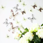 Papillons 3d blancs - 18 stickers papillons 3d authentiques Papillons 3d blancs - 18 stickers papillons 3d authentiques