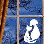 Sickers lectrostatiques chat et chien