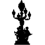 Statue et lampadaire alexandre iii