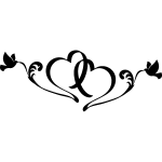 Sticker 2 oiseaux et 2 c?urs Sticker 2 oiseaux et 2 c?urs