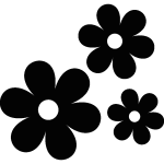 Sticker lot de 3 marguerites