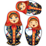 Sticker 3 poupées russes Sticker 3 poupées russes