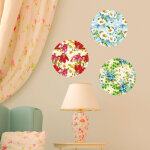 Sticker 3 ronds décoratifs floraux Sticker 3 ronds décoratifs floraux