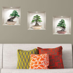 Stickers 3d bonsa ginseng
