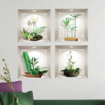 Stickers 3d composition de plantes zen