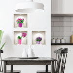 Stickers 3d tulipes, orchides et agapanthus