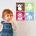 Sticker 4 cubes avec des animaux, série 1 Sticker 4 cubes avec des animaux, série 1