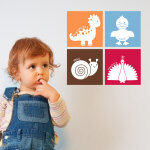 Sticker 4 cubes avec des animaux, série 2 Sticker 4 cubes avec des animaux, série 2