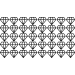 Sticker lot de 40 diamants Sticker lot de 40 diamants