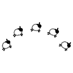 Sticker 6 petits moutons Sticker 6 petits moutons