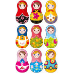Sticker 9 matryochka groupe Sticker 9 matryochka groupe