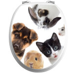 Sticker abattant toilette nos amis animaux