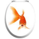 Sticker abattant toilette poisson d?or