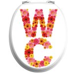 Sticker abattant wc en fleurs