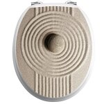 Sticker abattant wc galet sur sable