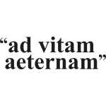 Sticker ad vitam aeternam