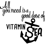 Sticker all you need is a good dose of vitamin sea Sticker all you need is a good dose of vitamin sea