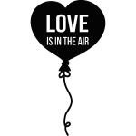 Sticker l'amour est dans l'air - ballon Sticker l'amour est dans l'air - ballon